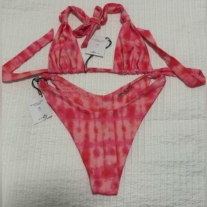 Skatie Pink Tie Dye Bikini | NWT | Small Large